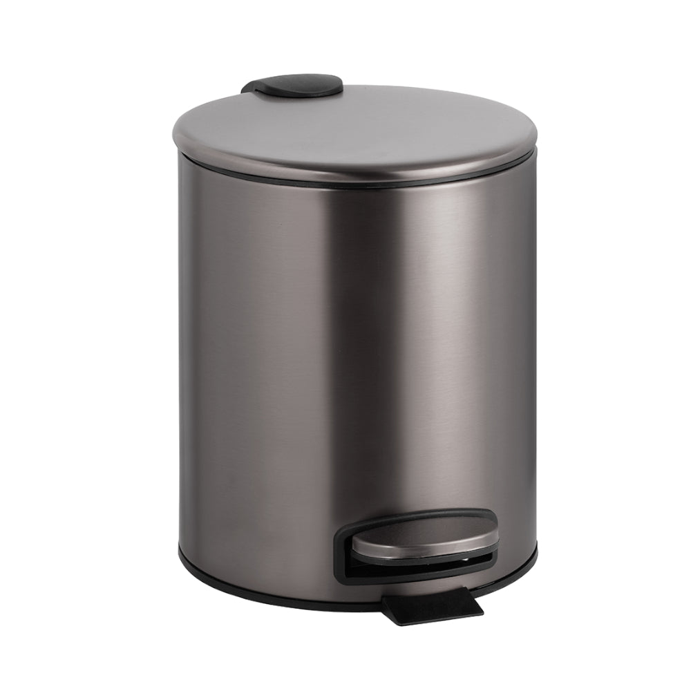 Tuhka poljinroska-astia 5 L, soft-close, harjattu grafiitti