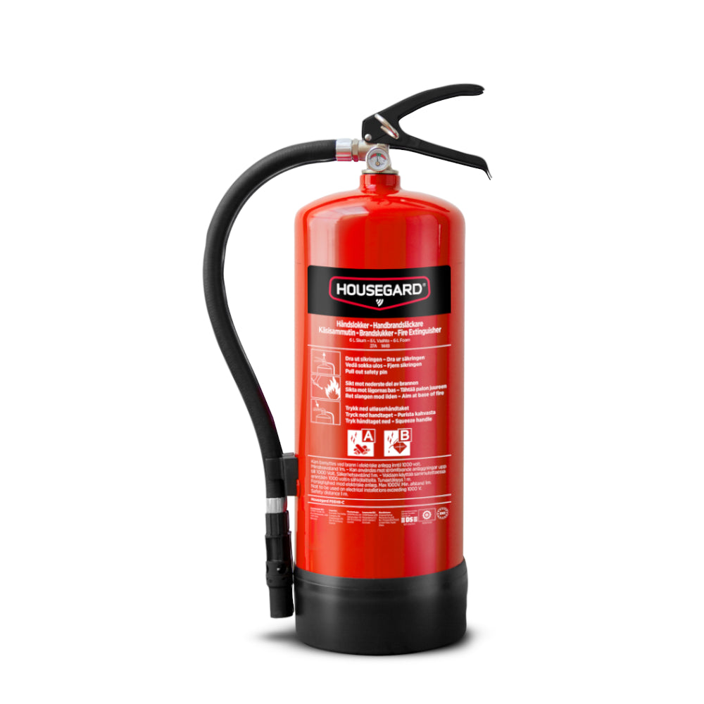 Housegard 6 L vaahtosammutin, PFAS-vapaa, FE6HR-C, 27A 144B